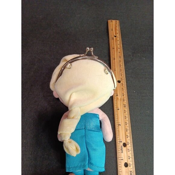 Disney Store Frozen Elsa Coin Purse Pouch 7" Plush Doll II 2 1 Figure Mini Bag - Picture 2 of 5